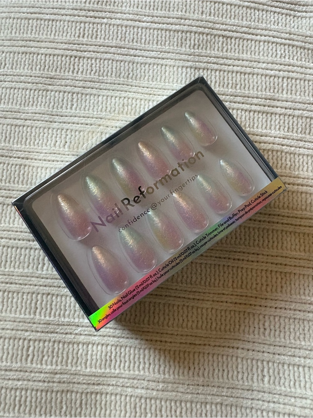 Nail Reformation Shimmering Ombré colors Press On Nails Sugarplum Fairy Rare